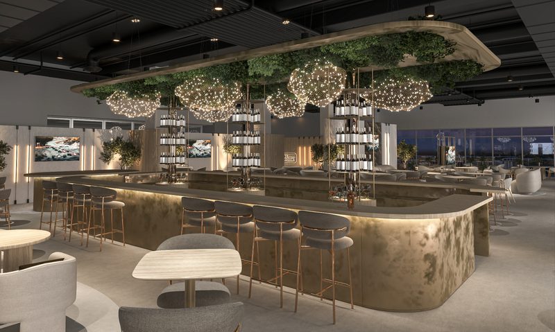 Private Belvedere 10 Bar at the Wynn Grid Club in the Paddock Club at the 2024 Las Vegas Grand Prix.