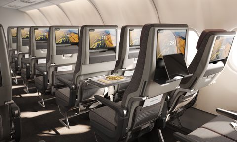 Touchscreens on Qantas Economy seats
