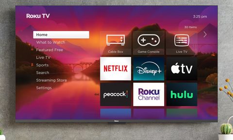 The Roku Select Series 4K TV in the living room.