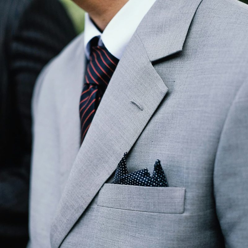 Man wearing a gray suit