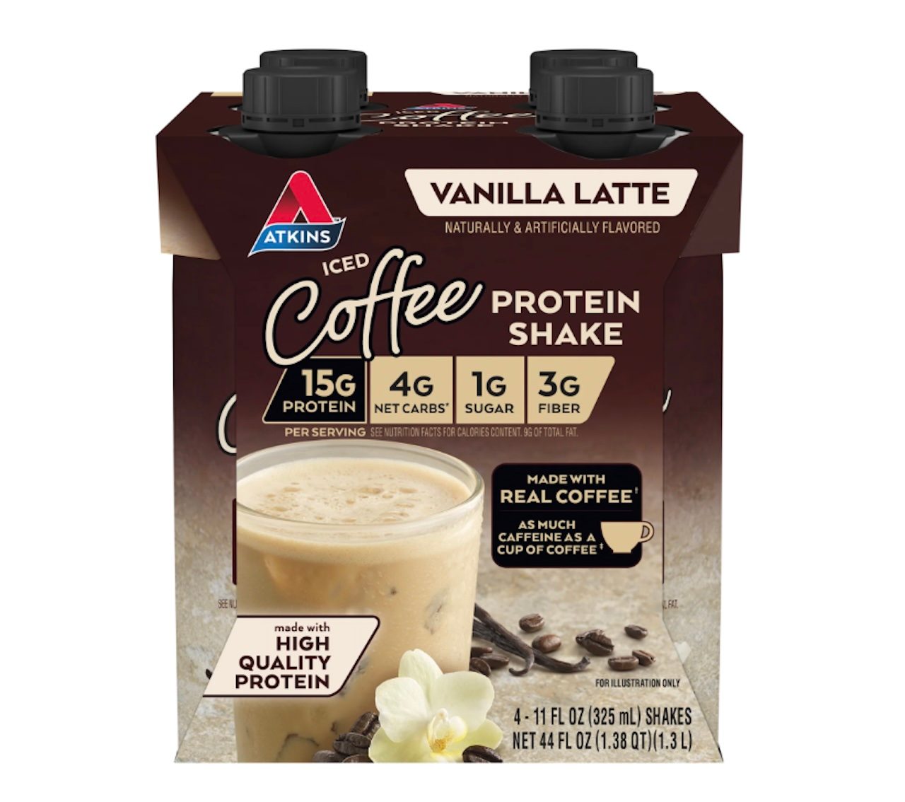 Atkins vanilla latte iced coffee