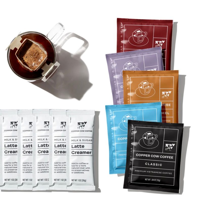 Copper Cow portable pour-over Vietnamese coffee