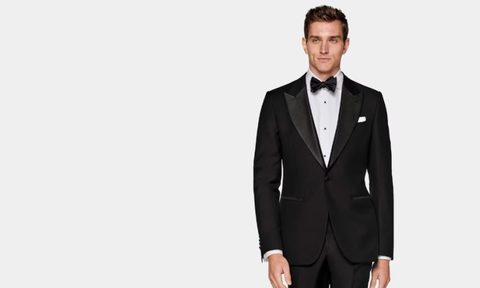 suitsupply tuxedo package man in tux
