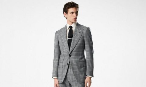 Tom Ford Gray Glenn Plaid