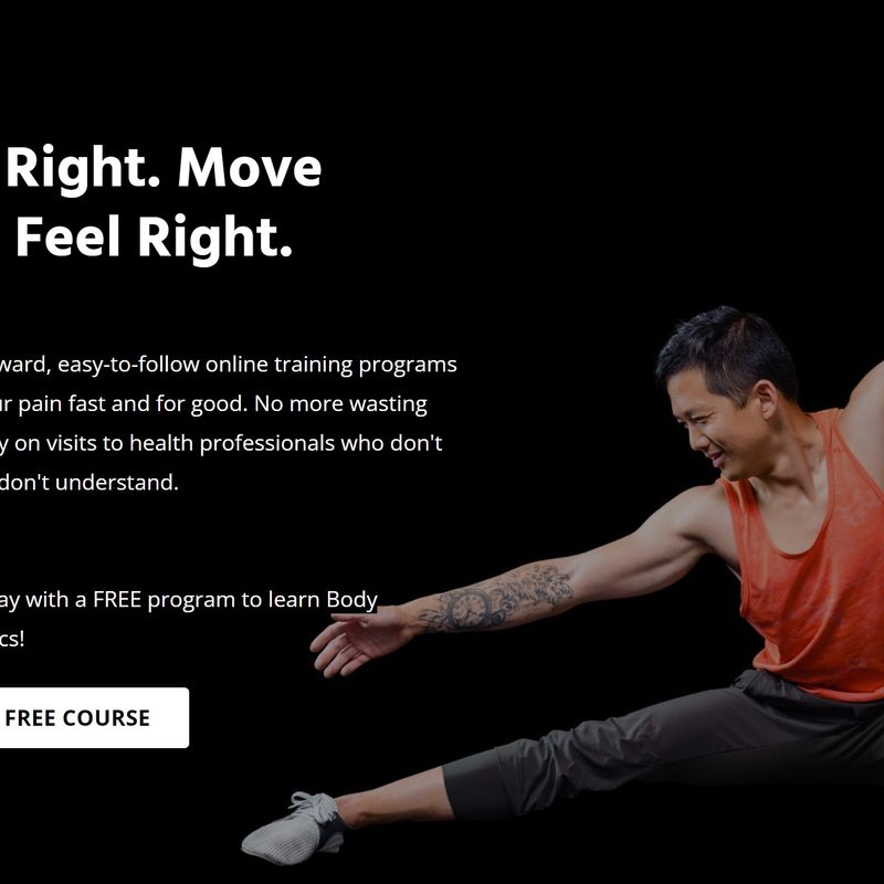 Screenshot of the Upright Health home page featuring Matt Tsu