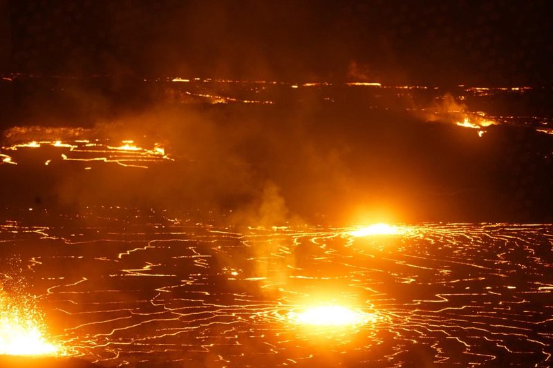 Volcanic fountains at Hawai'i Volcanoes National Park