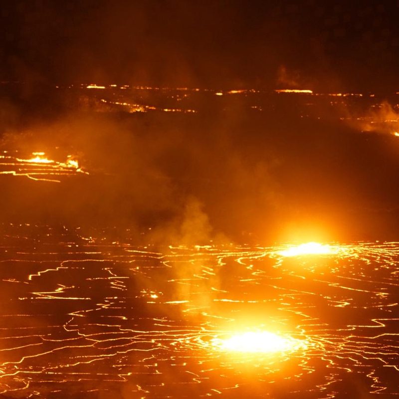 Volcanic fountains at Hawai'i Volcanoes National Park