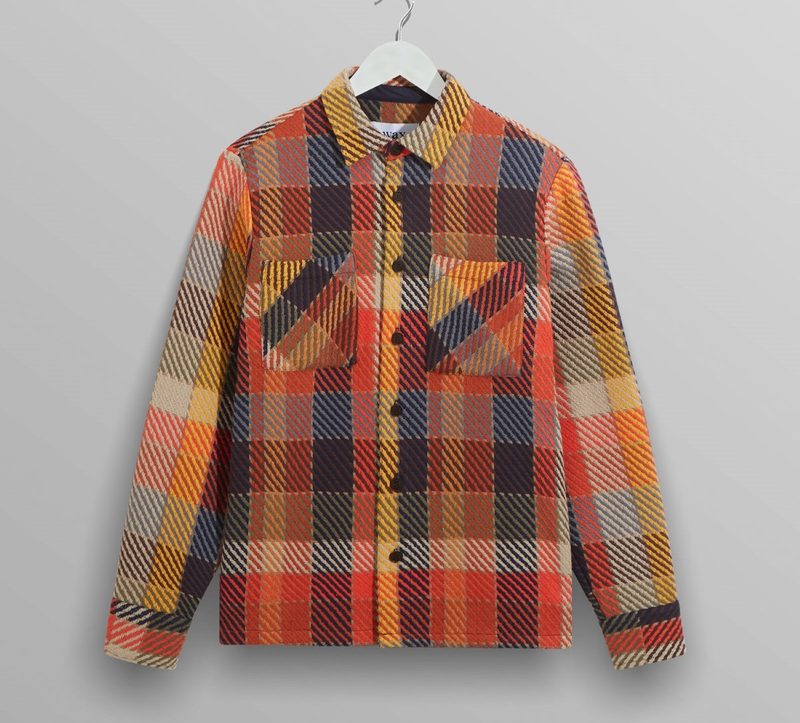 Wax London White and Orange Whiting Overshirt