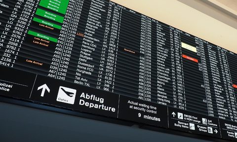 Zurich airport departures