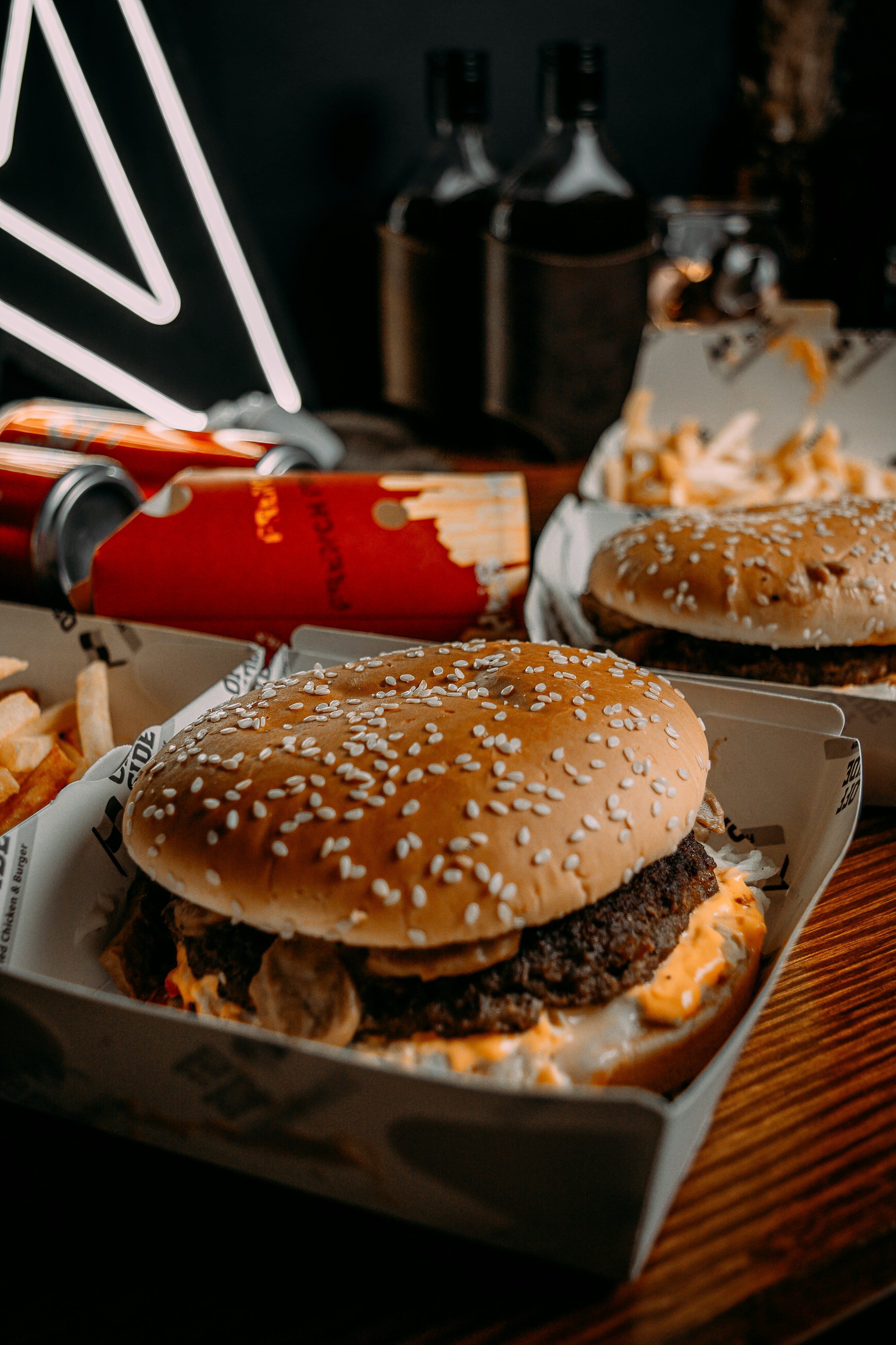 hamburger and fries meal junk food fried food fast food