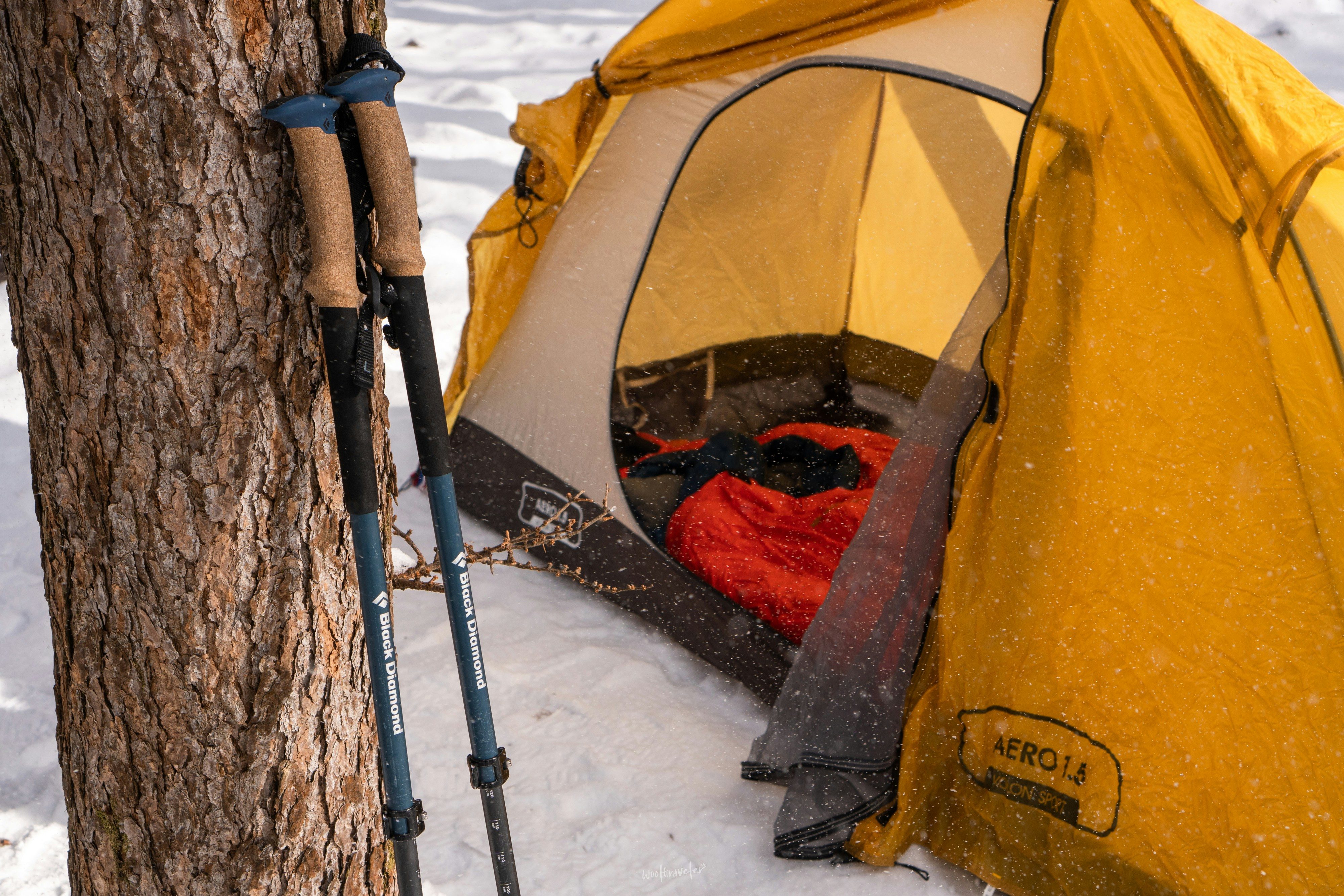 Tent camping in the winter
