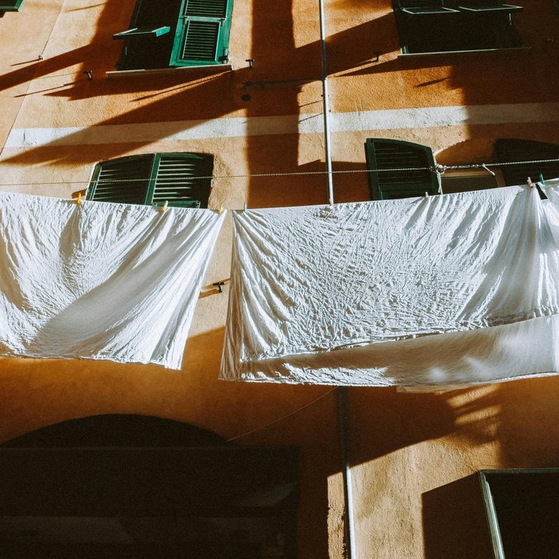 Clothes hanging on a line