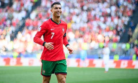 Cristiano Ronaldo at the football match of EURO 2024 Turkey vs Portugal at Signal Iduna Park