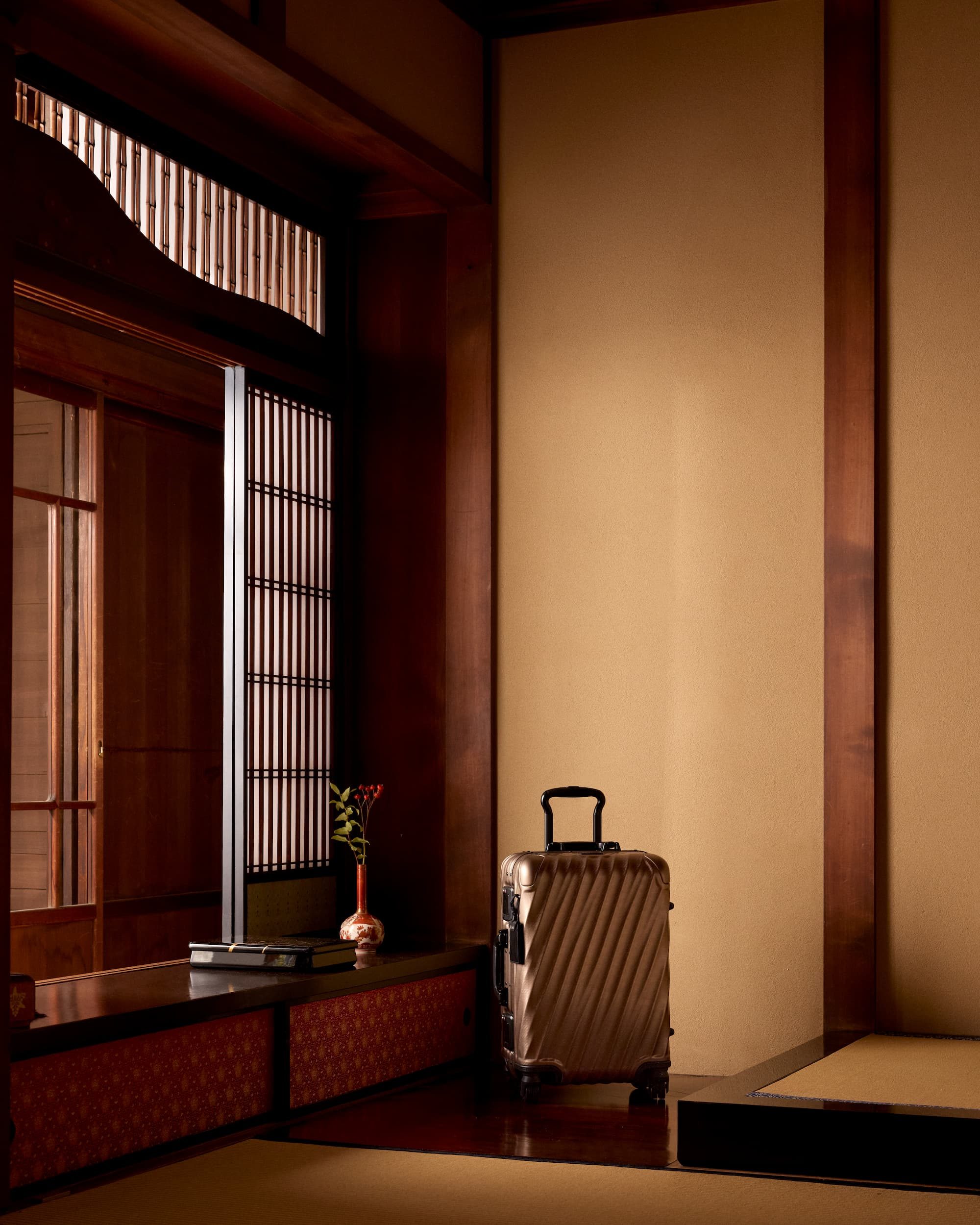 suitcase in a room