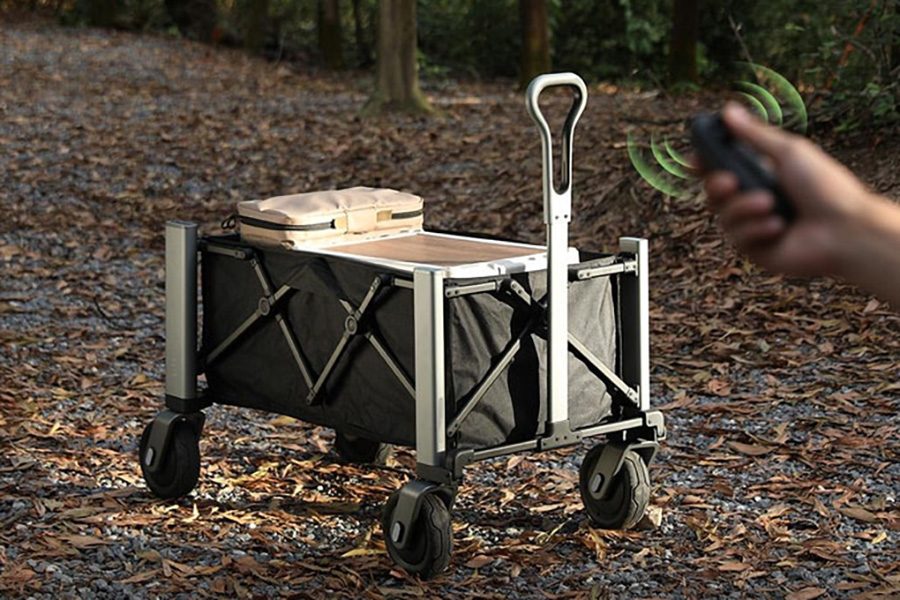 Wireless remote controlling a Litefar Orion powered smart wagon.