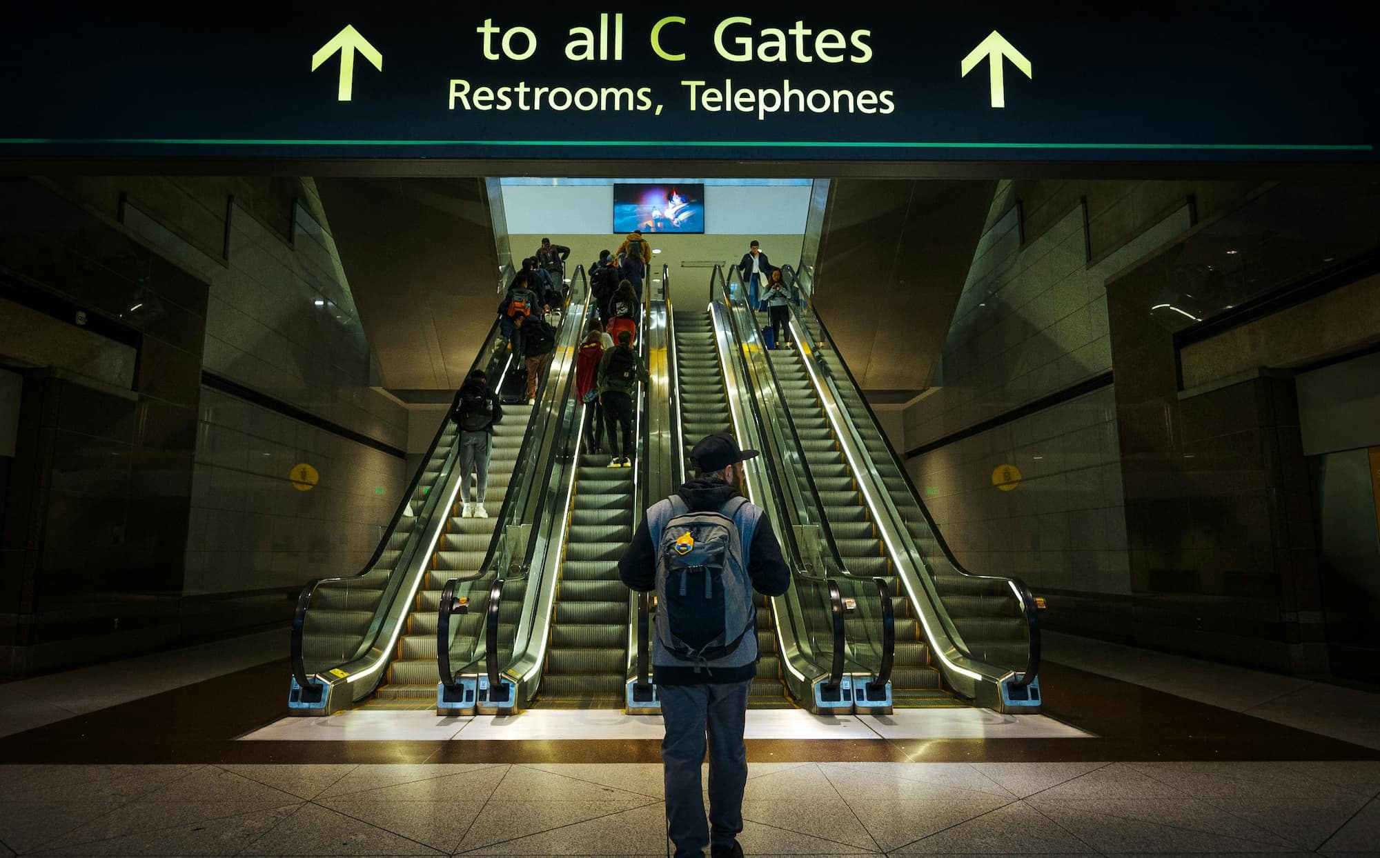 man in an airport