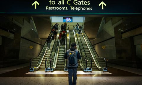 Man in an airport