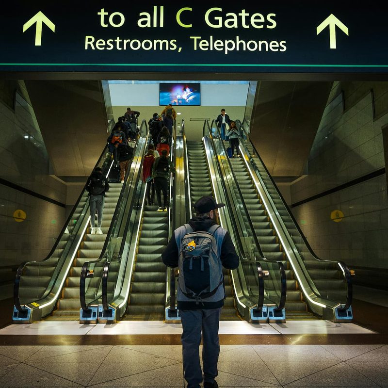 Man in an airport