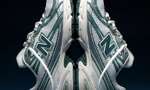 pairs of new balance shoes against each other