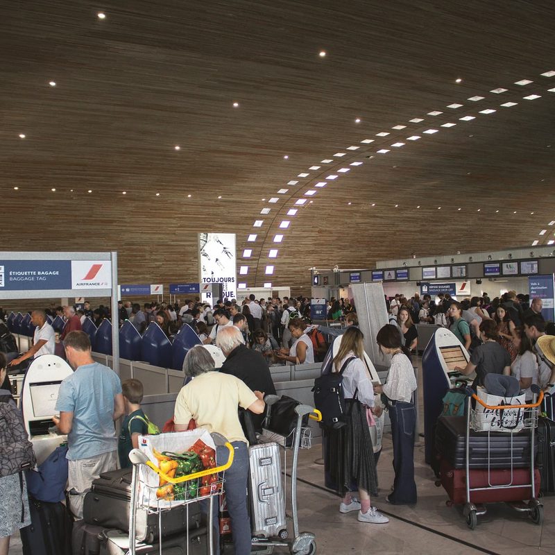 people standing inside airport