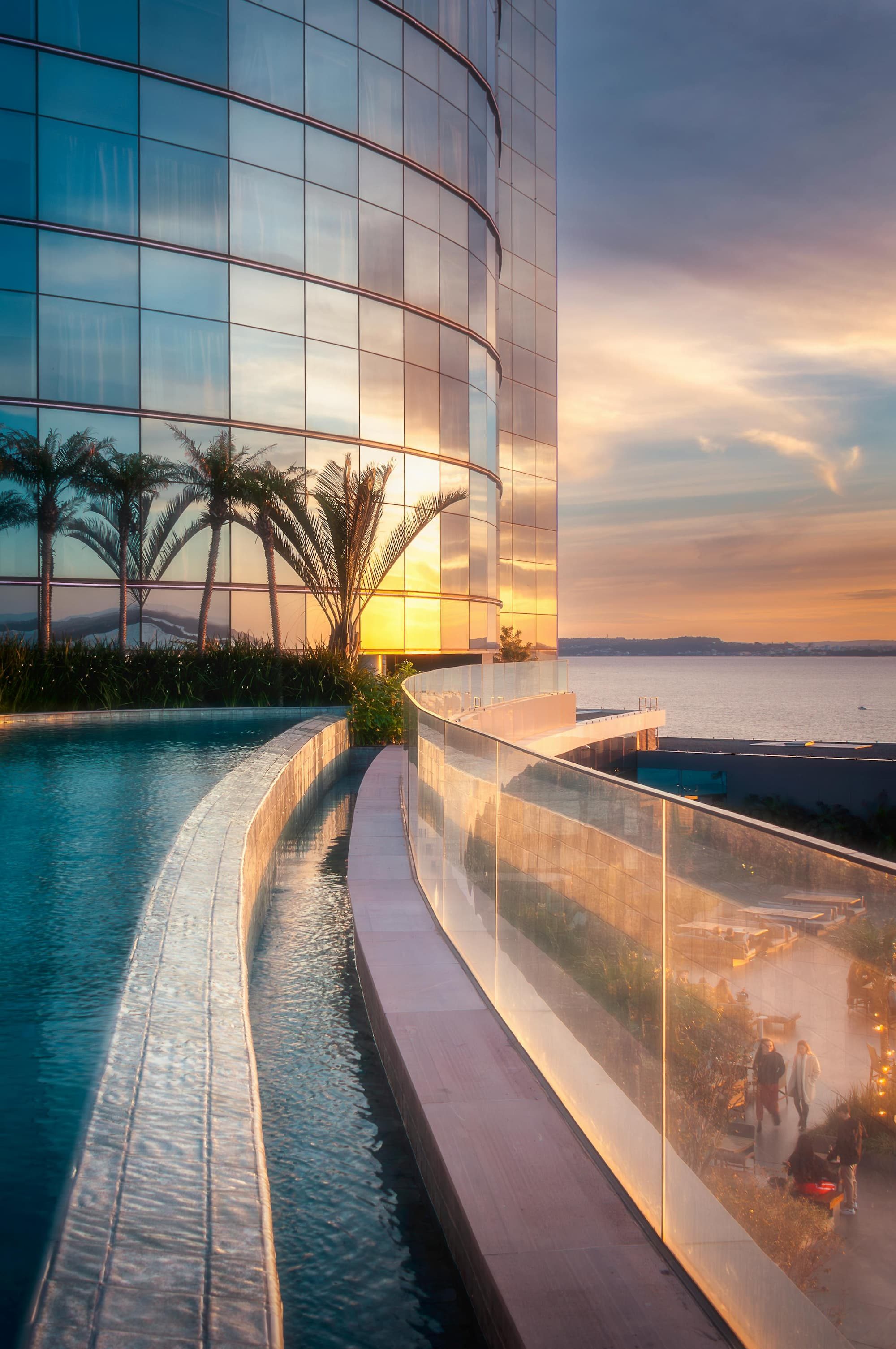 swimming pool at hilton hotel