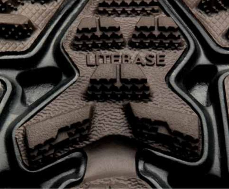 closeup on bottom of sneaker sole