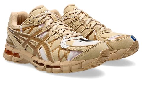pair of shoes from front from asics and doublet