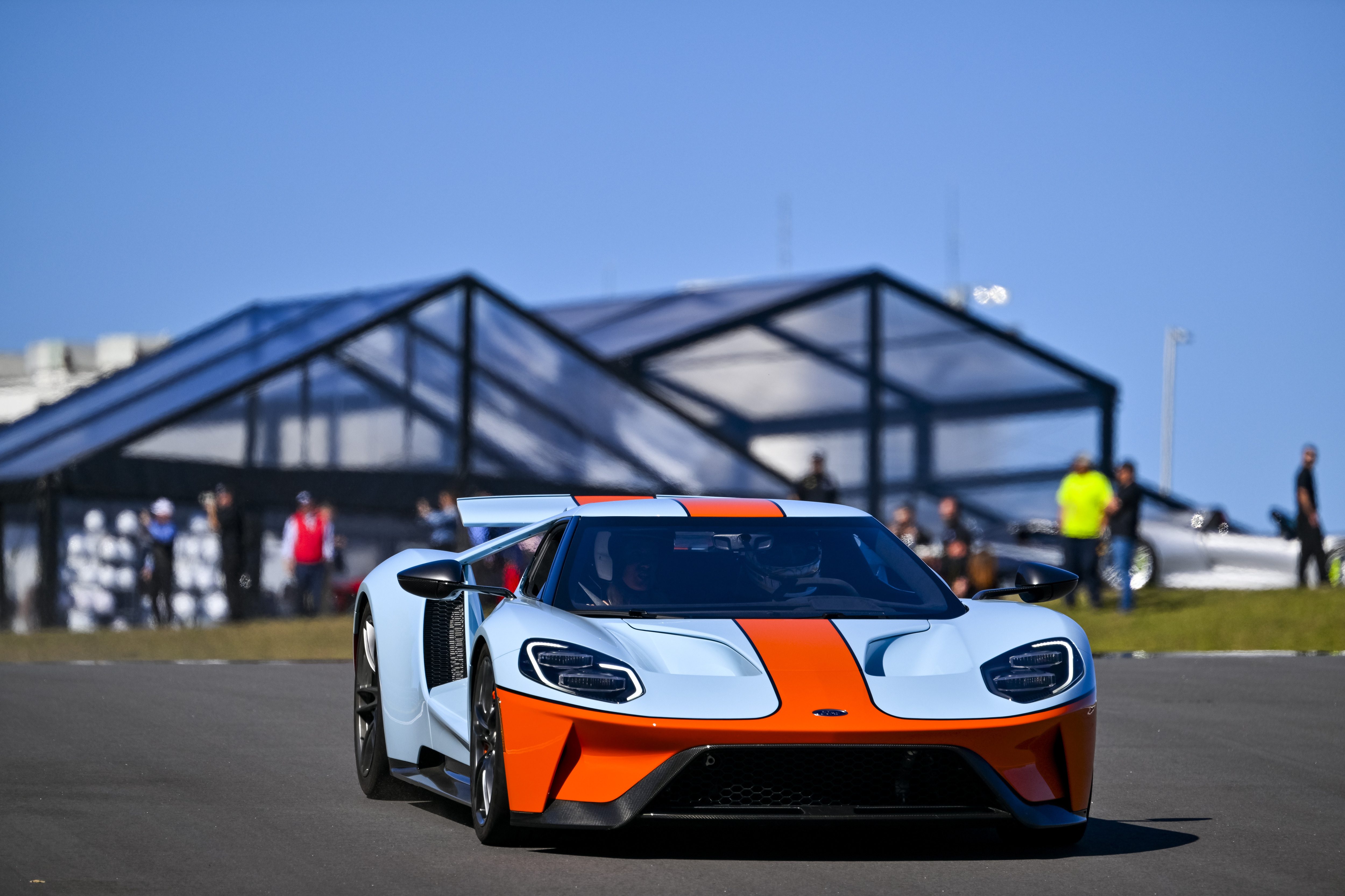 Ford GT in Gulf Racing colors at Ten Tenths Motor Club