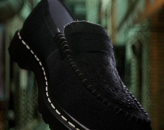 suede dr. martens loafer