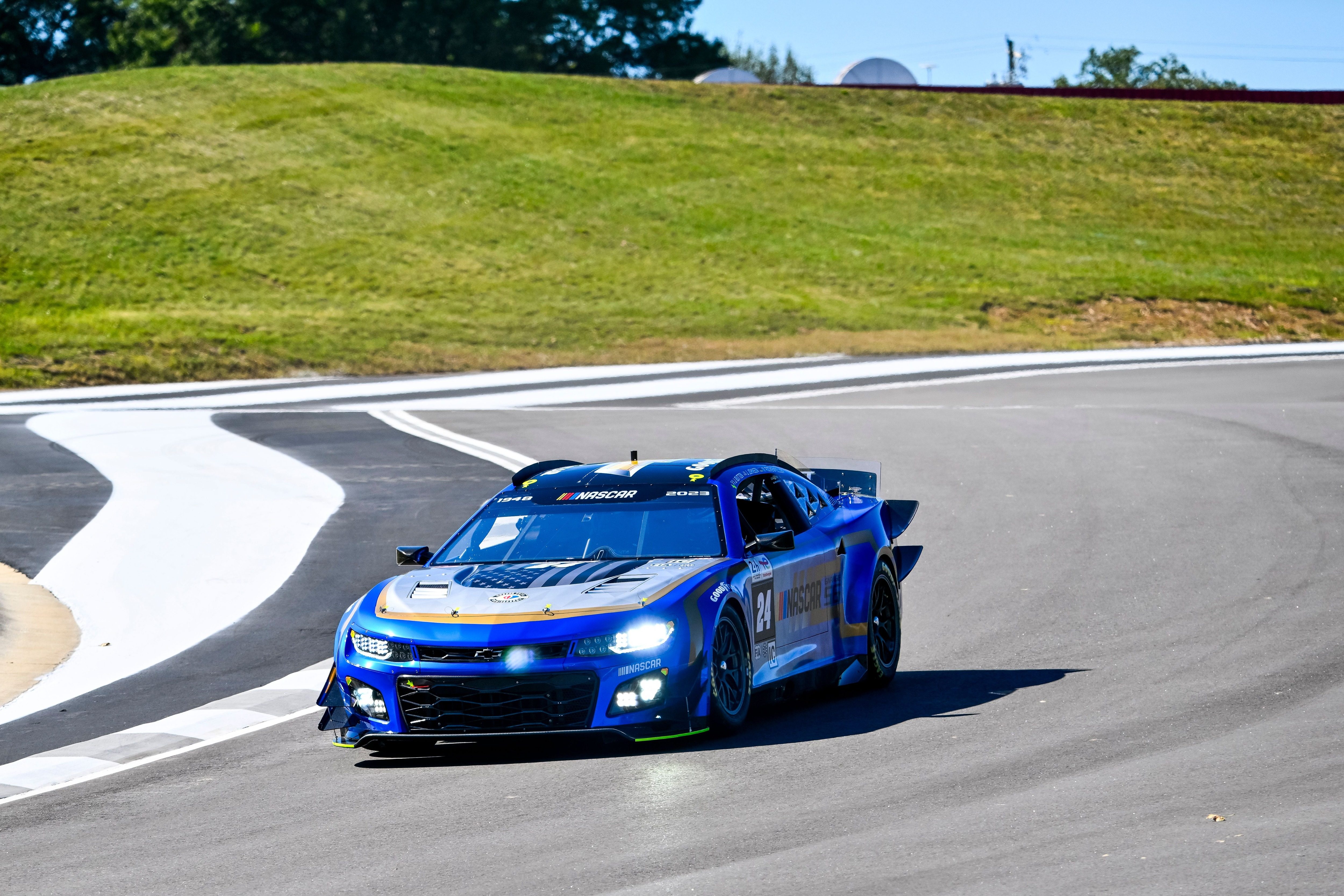 A Chevy Camaro on the track at Ten Tenths Motor Club