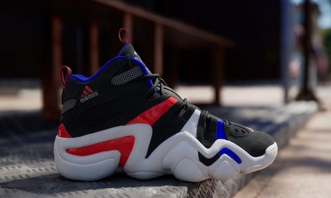 The Adidas Crazy 8 Shoes outside.