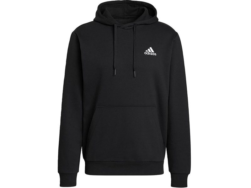 The Adidas Men's Essentials Fleece Hoodie on a white background.
