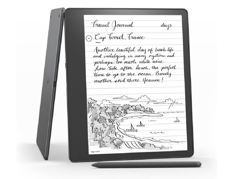 The Amazon Kindle Scribe on a white background.