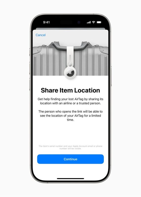 Apple Share Item Location