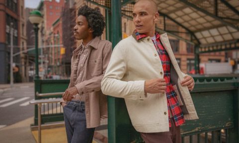 Bonobos Holiday collection at a subway stop