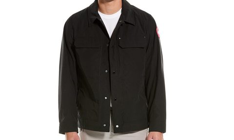 A model wearing the Canada Goose Burnaby Chore Coat.