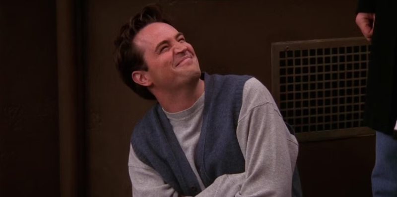 Chandler Bing in Sweater Vest over Sweater