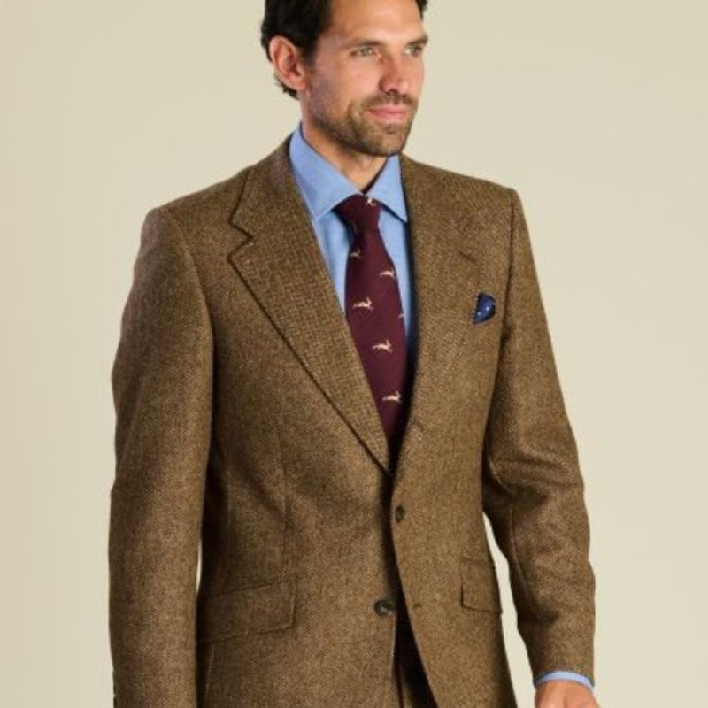 Cordings Brown Herringbone Tweed Suit