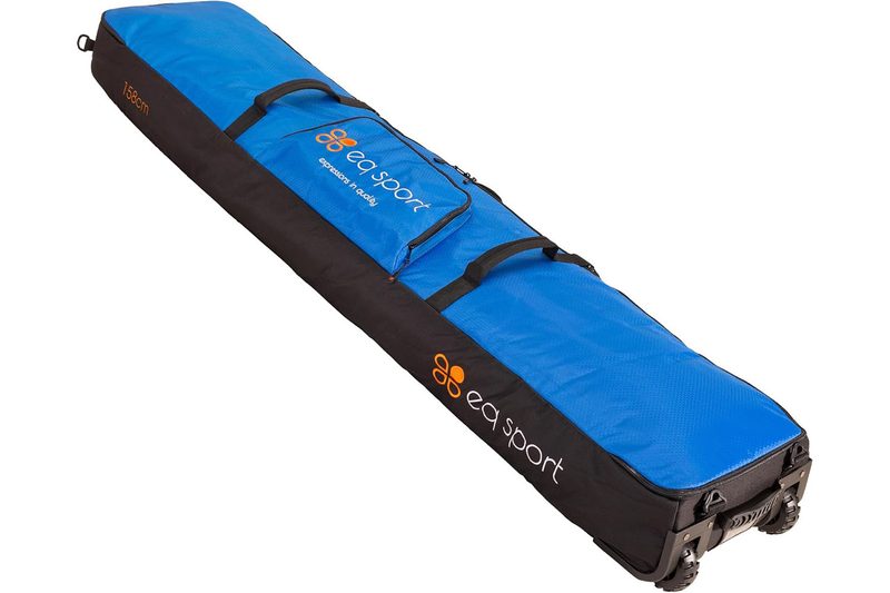 The EQ Sport Rolling Snowboard Bag on a white background.