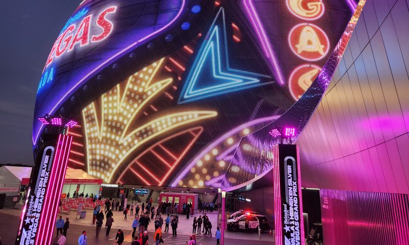 Entering the T-Mobile Zone adjacent to the Sphere.