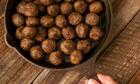 Bison and beef meatballs