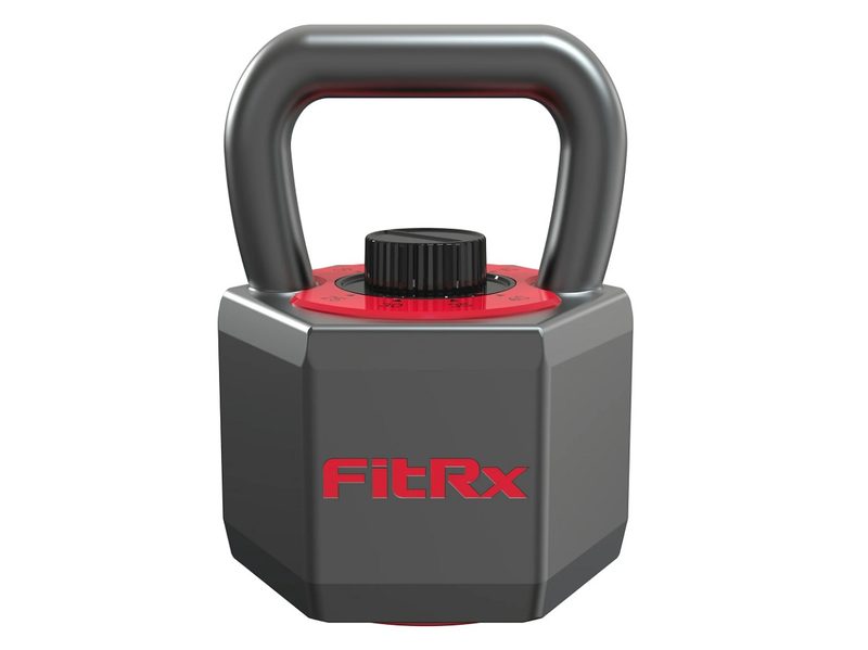 The FitRx SmartStack adjustable kettlebell on a white background.