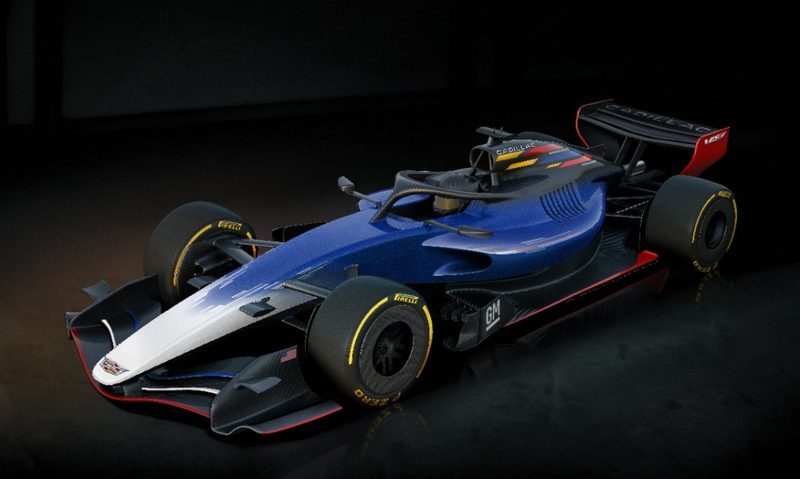 General Motors GM-Cadillac F1 race car concept.