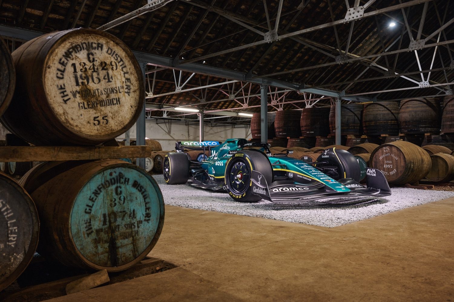 Glenfiddich is honoring Aston Martin's Formula One debut with a