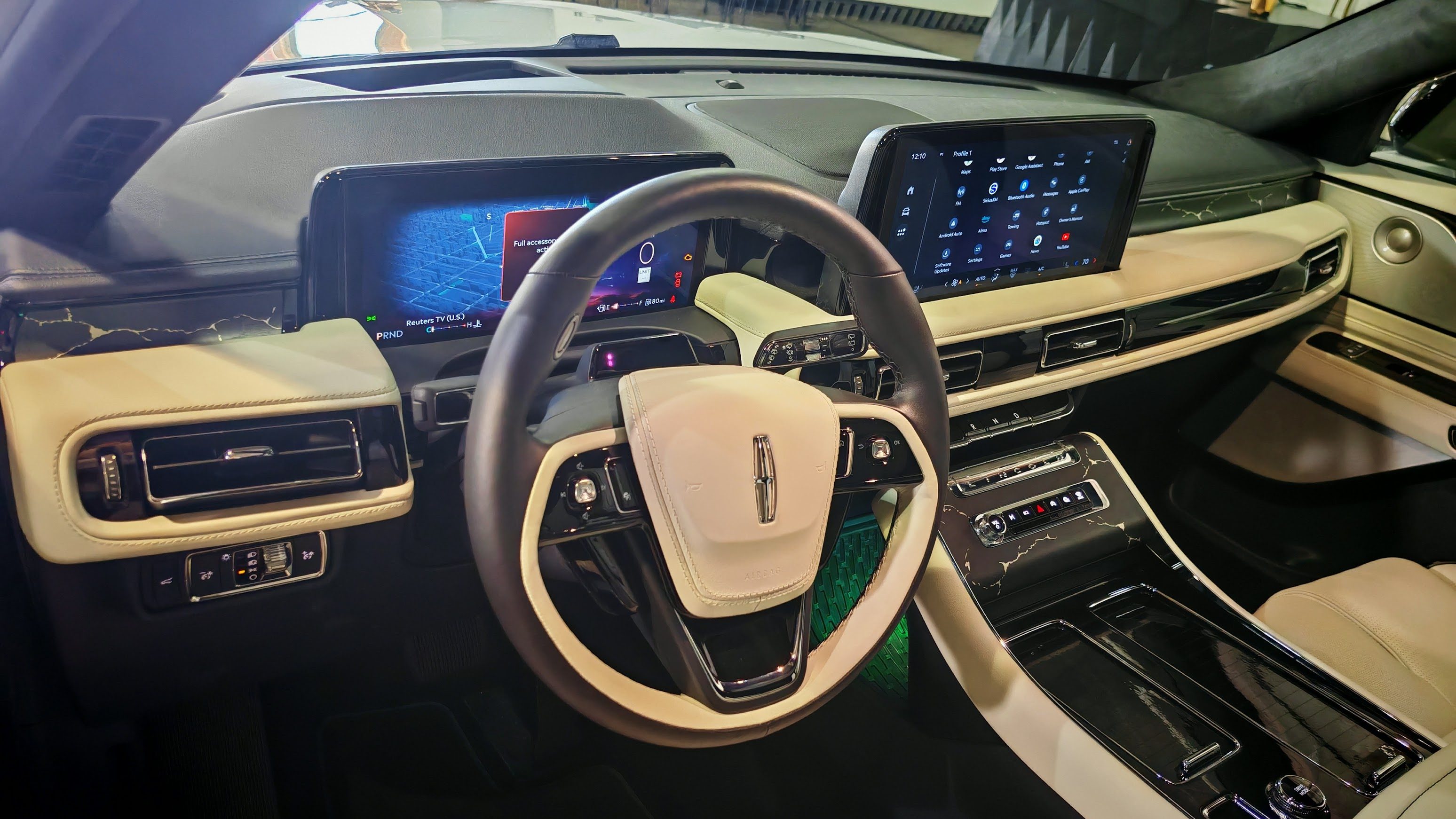 Interior shot of a 2025 Lincoln Aviator
