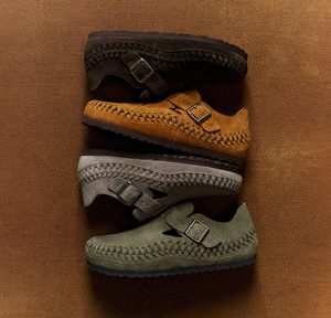 four birkenstock clogs in lineup