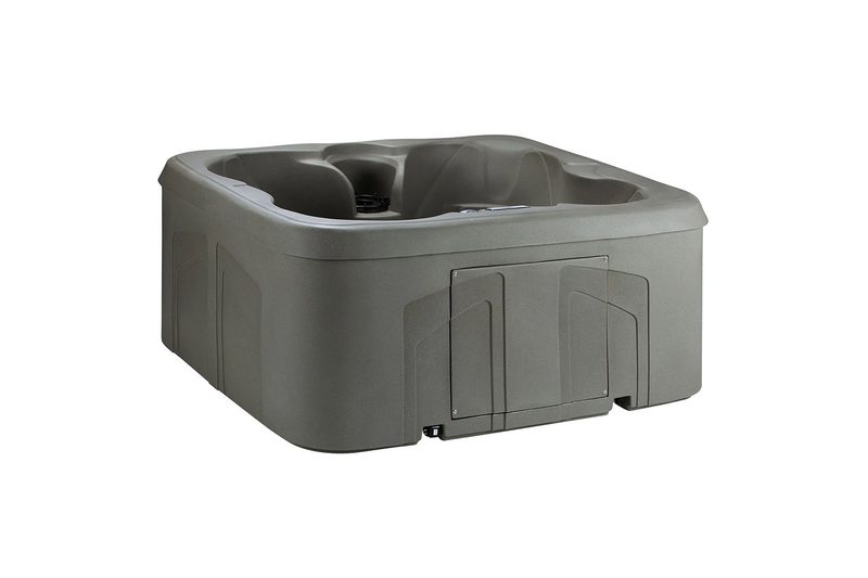 The Lifesmart 4-Person Square Outdoor Hot Tub Spa on a white background.