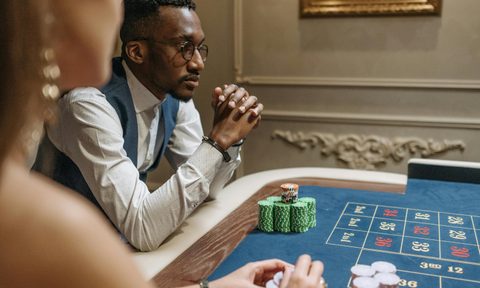 Man at a poker table