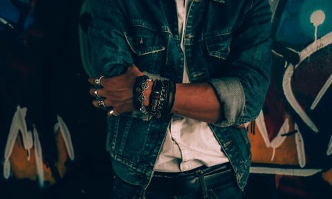 Man with sleeves rolled