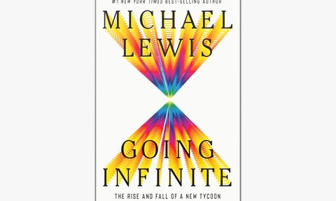 The book cover for Going Infinite by Michael Lewsi.